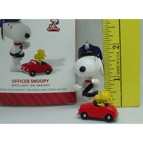 Snoopy Peanuts Hallmark 2014 Police Officer Snoopy Spotlight 17th Woodstock Car - Picture 3 of 13